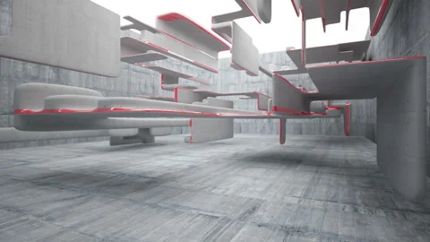 Empty dark abstract concrete room interior. Architectural background. Stock Footage 89905218