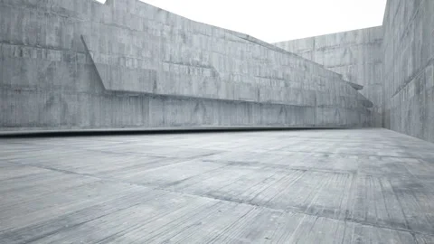 Empty dark abstract concrete room interior. Architectural background.  Stock Footage 89971327