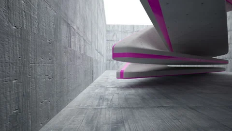 Empty dark abstract concrete room interior. Architectural background.  Stock Footage 90108212