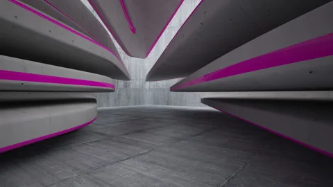 Empty dark abstract concrete room interior. Architectural background.  Stock Footage 90108326