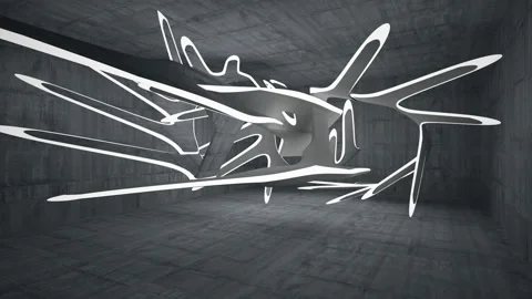 Empty dark abstract concrete room interior. Architectural background. Stock Footage 90175959