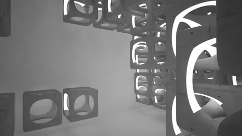 Empty dark abstract concrete room interior. Architectural background. Stock-Footage 90521550