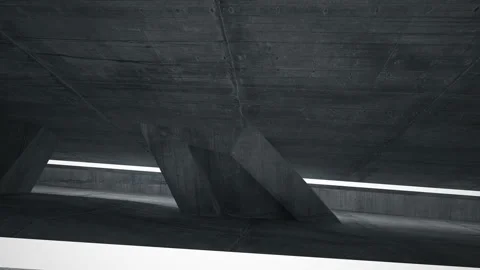 Empty dark abstract concrete room interior. Architectural background. Video stock 90661484