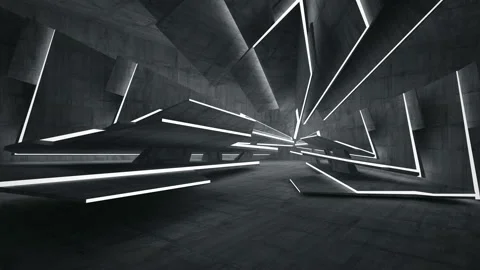 Empty dark abstract concrete room interior. Architectural background. Stock-Footage 90661573