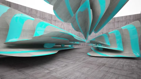 Empty dark abstract concrete room interior. Architectural background. Stock-Footage 90691749