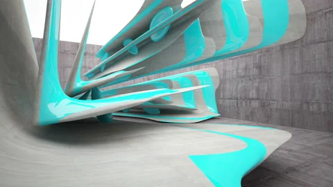 Empty dark abstract concrete room interior. Architectural background. Video stock 90691755