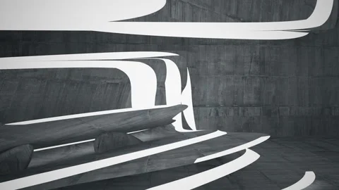Empty dark abstract concrete room interior. Architectural background. Video stock 90693348