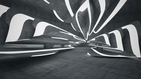 Empty dark abstract concrete room interior. Architectural background. Video stock 90693432