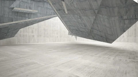 Empty dark abstract concrete room interior. Architectural background. Video stock 90761669