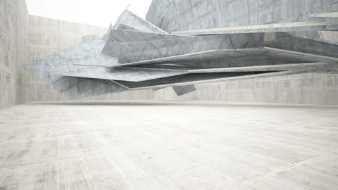 Empty dark abstract concrete room interior. Architectural background. Video stock 90761764