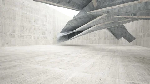 Empty dark abstract concrete room interior. Architectural background. Video stock 90770435