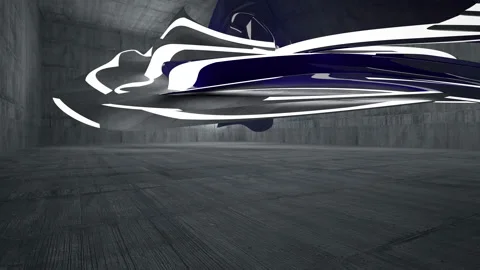 Empty dark abstract concrete room interior. Architectural background. Stock Footage 90781156