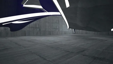 Empty dark abstract concrete room interior. Architectural background. Stock Footage 90781187