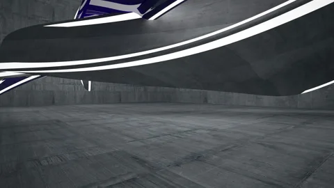 Empty dark abstract concrete room interior. Architectural background. Stock Footage 90781232