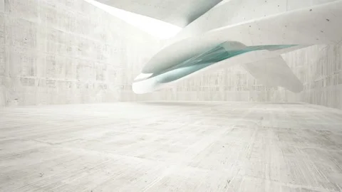 Empty dark abstract concrete room interior. Architectural background. Stock Footage 90782516