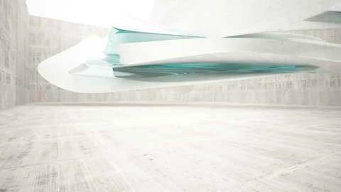 Empty dark abstract concrete room interior. Architectural background. Stock Footage 90782621