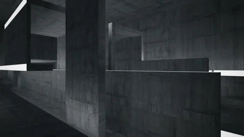 Empty dark abstract concrete room interior. Architectural background. Stock Footage 92453050