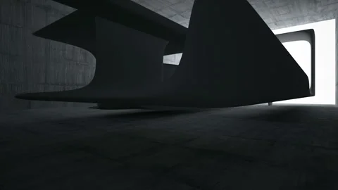 Empty dark abstract concrete room interior. Architectural background.  Stock Footage 93339468