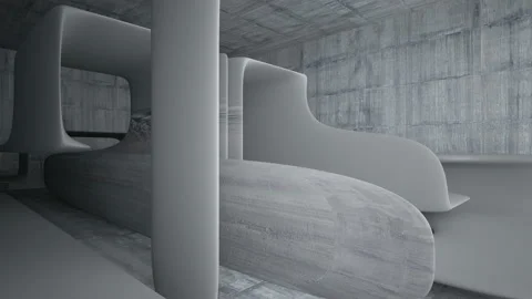 Empty dark abstract concrete room interior. Architectural background.  Stock Footage 93339646