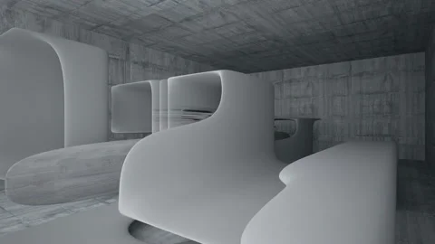 Empty dark abstract concrete room interior. Architectural background.  Stock Footage 93339823