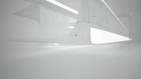Empty dark abstract concrete room interior. Architectural background. Stock Footage 93341100
