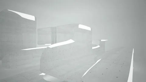 Empty dark abstract concrete room interior. Architectural background. Stock Footage 93341293