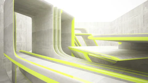 Empty dark abstract concrete room interior. Architectural background. Stock Footage 93965391