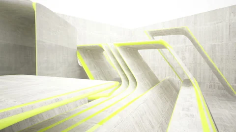 Empty dark abstract concrete room interior. Architectural background. Stock Footage 93965409
