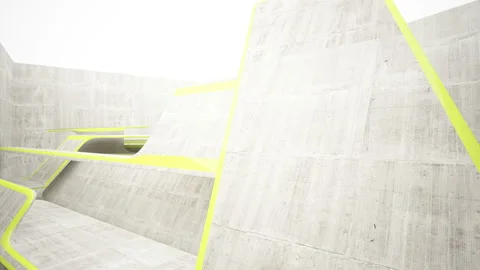 Empty dark abstract concrete room interior. Architectural background. Stock Footage 93965689