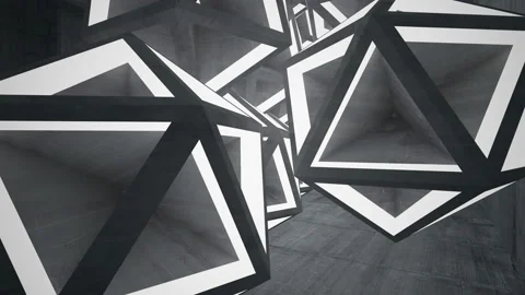 Empty dark abstract concrete room interior. Architectural background. Stock Footage 93994198