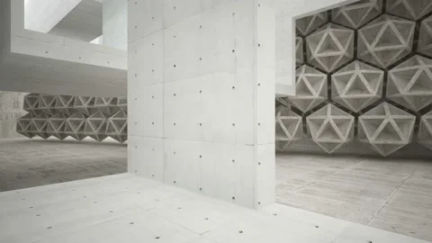Empty dark abstract concrete room interior. Architectural background. Stock Footage 94015771