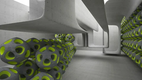 Empty dark abstract concrete room interior. Architectural background. Stock Footage 96067292