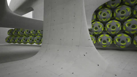 Empty dark abstract concrete room interior. Architectural background. Stock Footage 96067675