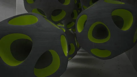 Empty dark abstract concrete room interior. Architectural background. Stock Footage 96067682