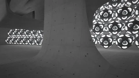 Empty dark abstract concrete room interior. Architectural background. Stock Footage 96072015