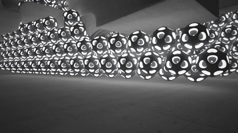 Empty dark abstract concrete room interior. Architectural background. Stock Footage 96072281