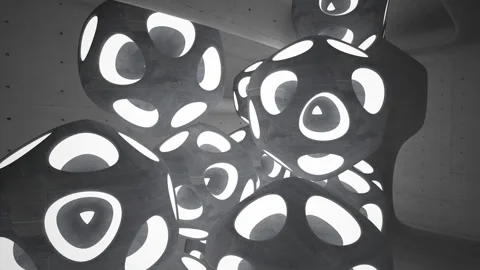 Empty dark abstract concrete room interior. Architectural background. Stock Footage 96072453