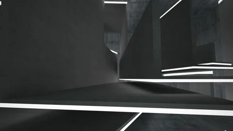 Empty dark abstract concrete room interior. Architectural background.  Stock Footage 96475249