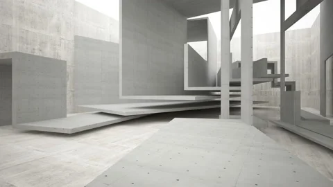 Empty dark abstract concrete room interior. Architectural background.  Stock Footage 96477491