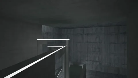 Empty dark abstract concrete room interior. Architectural background.  Stock Footage 96481239