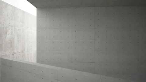 Empty dark abstract concrete room interior. Architectural background.  Stock Footage 96493110