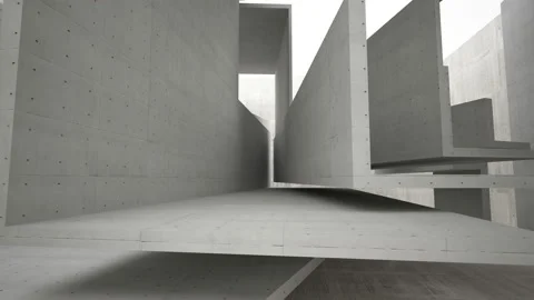 Empty dark abstract concrete room interior. Architectural background.  Stock Footage 96493870