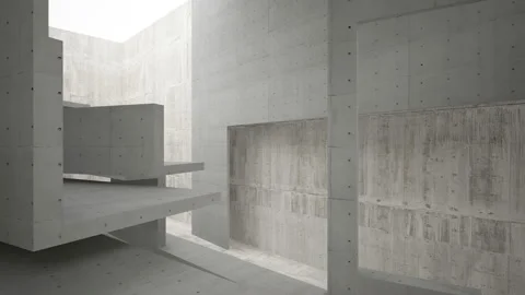 Empty dark abstract concrete room interior. Architectural background.  Stock Footage 96494041