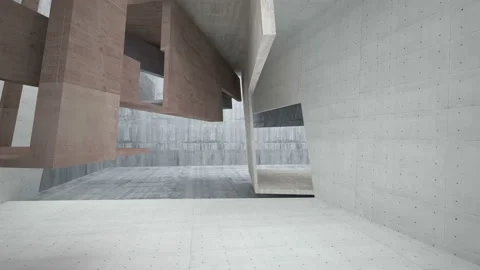 Empty dark abstract concrete room interior. Architectural background.  Stock Footage 100612123