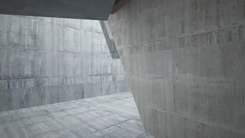 Empty dark abstract concrete room interior. Architectural background.  Stock Footage 100612497
