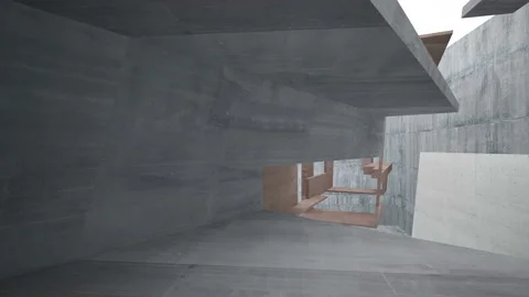 Empty dark abstract concrete room interior. Architectural background.  Stock Footage 100612640