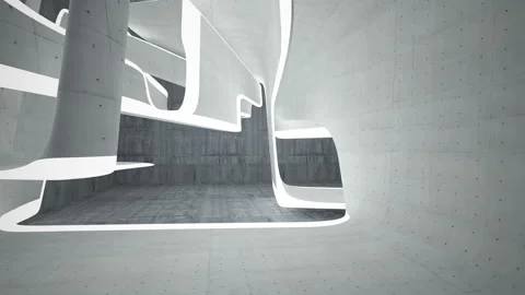 Empty dark abstract concrete room interior. Architectural background.  Stock Footage 100617036