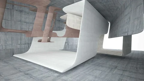 Empty dark abstract concrete room interior. Architectural background.  Stock Footage 100620073
