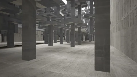 Empty dark abstract concrete room interior. Architectural background.  Stock Footage 100717536