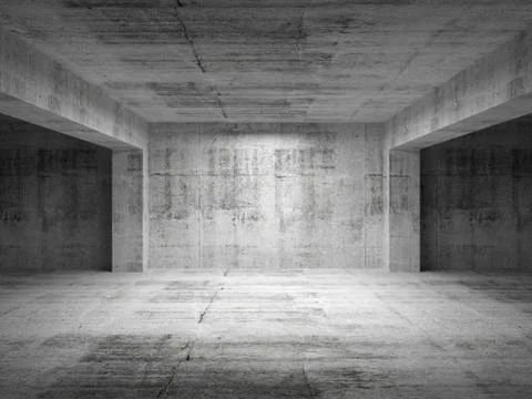 Empty dark abstract concrete room perspective interior Stock Illustration